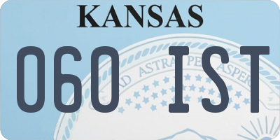 KS license plate 060IST