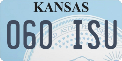 KS license plate 060ISU