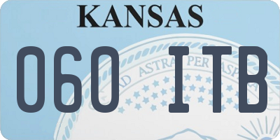 KS license plate 060ITB