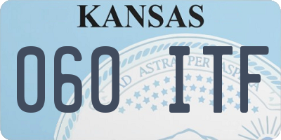 KS license plate 060ITF