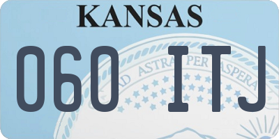 KS license plate 060ITJ