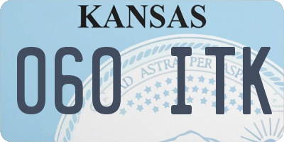 KS license plate 060ITK