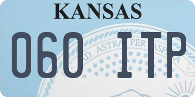 KS license plate 060ITP
