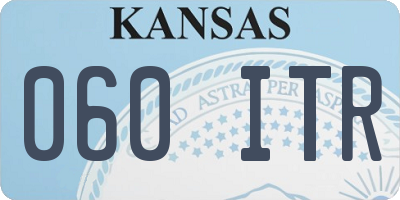 KS license plate 060ITR