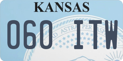 KS license plate 060ITW