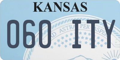 KS license plate 060ITY