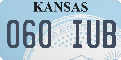 KS license plate 060IUB