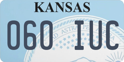 KS license plate 060IUC