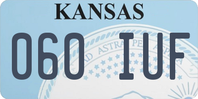 KS license plate 060IUF