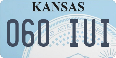 KS license plate 060IUI