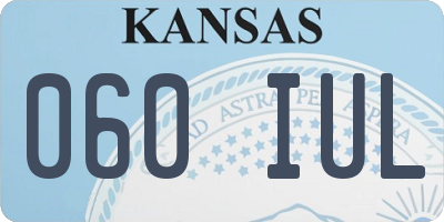 KS license plate 060IUL