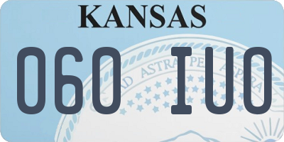 KS license plate 060IUO