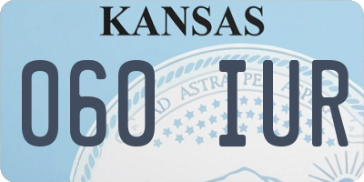 KS license plate 060IUR