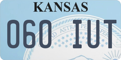 KS license plate 060IUT