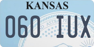 KS license plate 060IUX