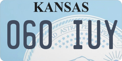 KS license plate 060IUY