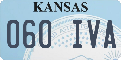 KS license plate 060IVA