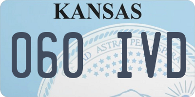 KS license plate 060IVD