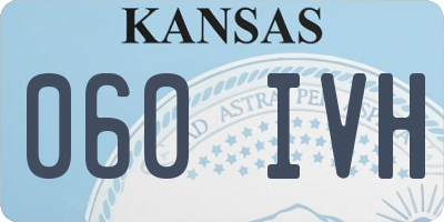 KS license plate 060IVH