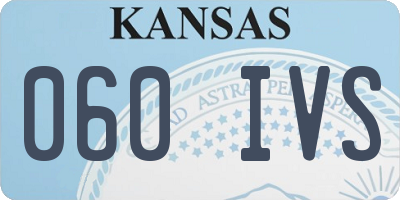 KS license plate 060IVS