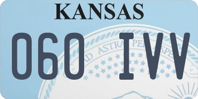 KS license plate 060IVV