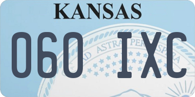 KS license plate 060IXC