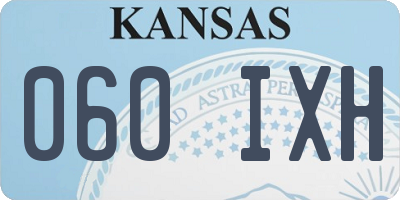 KS license plate 060IXH