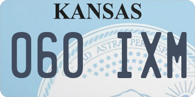 KS license plate 060IXM