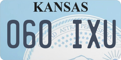 KS license plate 060IXU