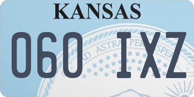 KS license plate 060IXZ