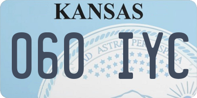 KS license plate 060IYC