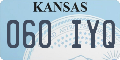 KS license plate 060IYQ