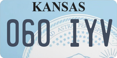 KS license plate 060IYV