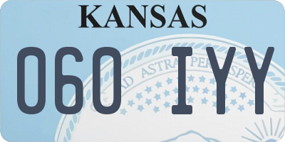 KS license plate 060IYY