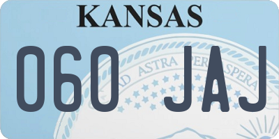 KS license plate 060JAJ