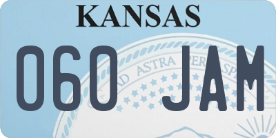 KS license plate 060JAM