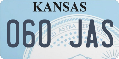 KS license plate 060JAS