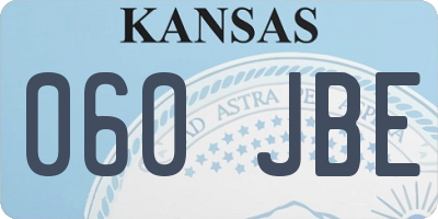 KS license plate 060JBE