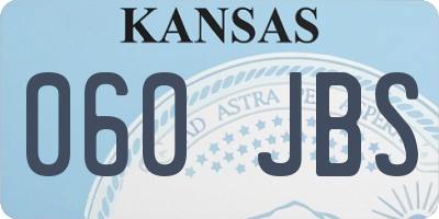 KS license plate 060JBS