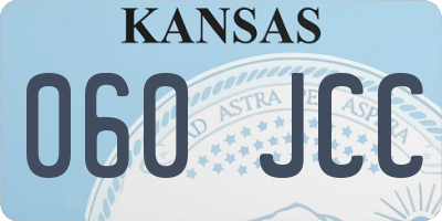 KS license plate 060JCC