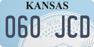 KS license plate 060JCD