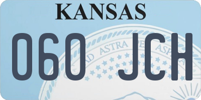 KS license plate 060JCH