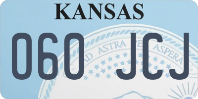 KS license plate 060JCJ