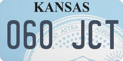 KS license plate 060JCT