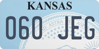 KS license plate 060JEG