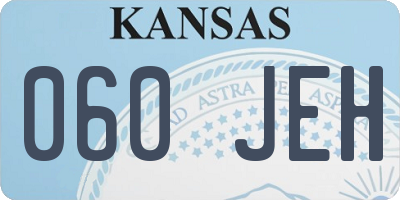 KS license plate 060JEH