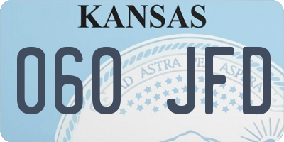 KS license plate 060JFD