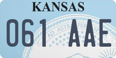 KS license plate 061AAE