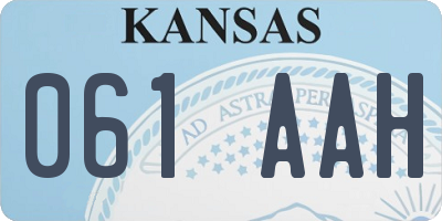 KS license plate 061AAH