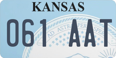 KS license plate 061AAT